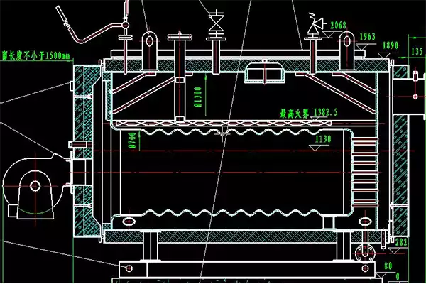 Oil hot water boiler heating system